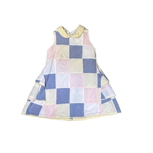 Jack & Teddy Patchwork Petter Pan Neckline‎ Dress 2T